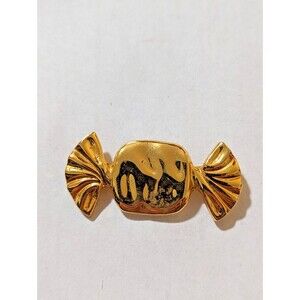 Vintage AAI gold tone candy brooch  2" fun elegant holidays